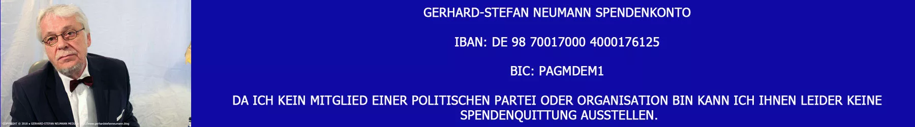 Bankverbindung ► Gerhard-Stefan Neumann ►